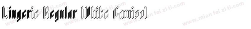 Lingerie Regular White Camisole字体转换